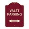 Signmission Valet Parking W/ Bidirectional Arrow Heavy-Gauge Aluminum Sign, 24" x 18", BU-1824-22751 A-DES-BU-1824-22751 - alternate 1